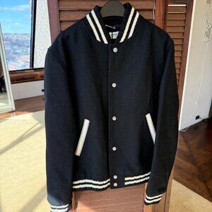 Saint Laurent Teddy Varsity Jacket - Black and White, New with Tags